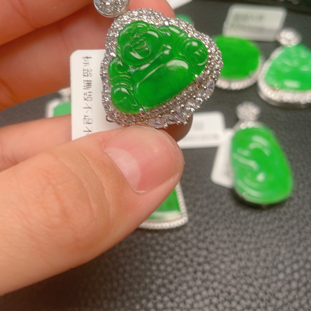 【闪购商品】翡翠吊坠(不含链)银S925镶嵌