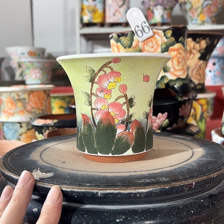 景德镇手绘花盆 满38包邮