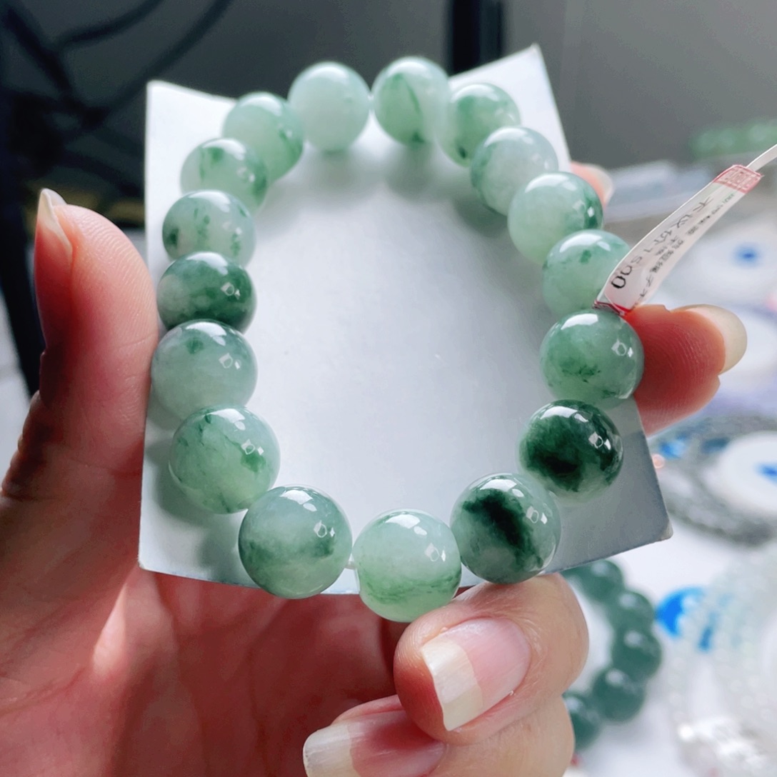 翡翠未镶嵌手链手串12+