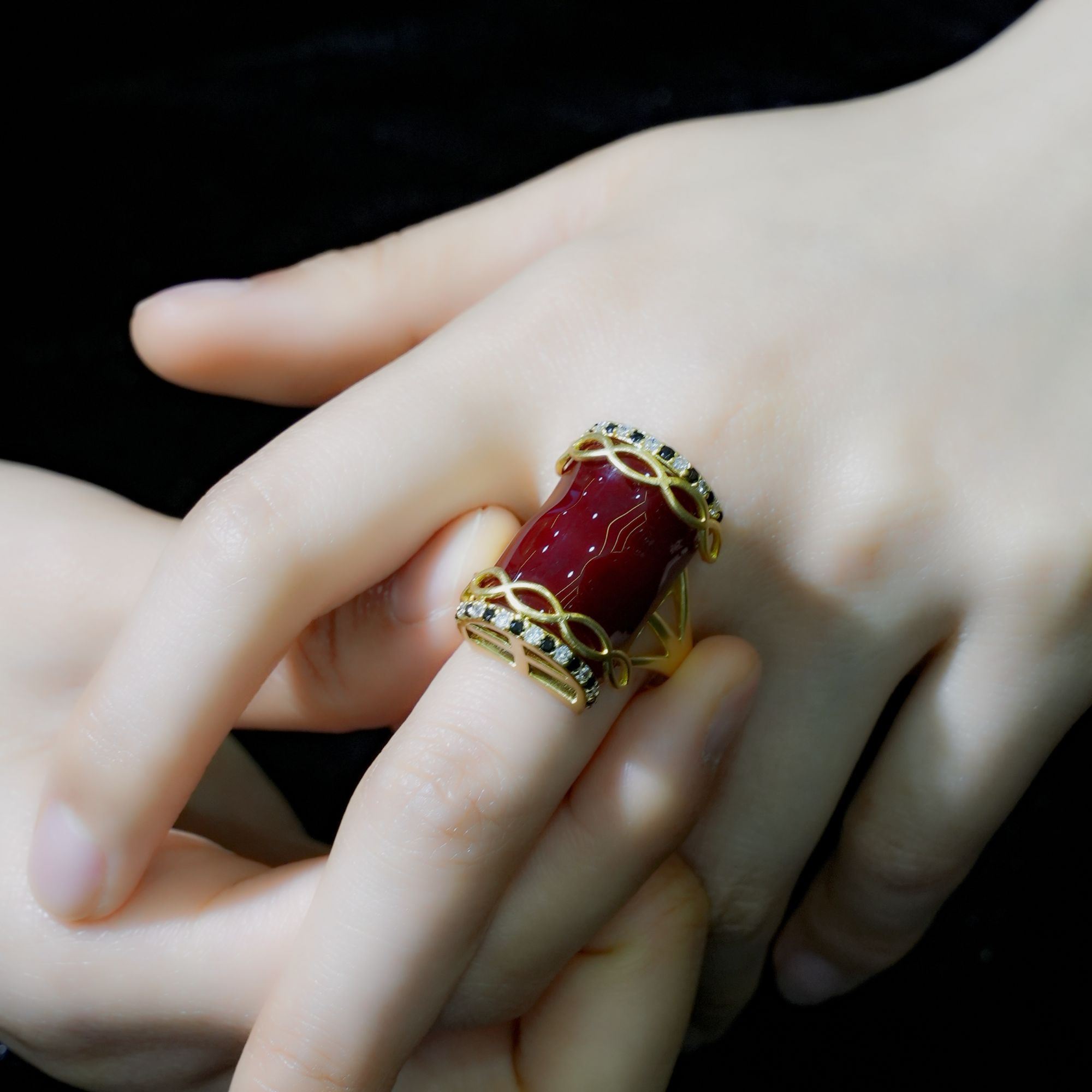 合金大理石戒指 【拥措专属】镂空戒指•原创新款2025藏式民族风