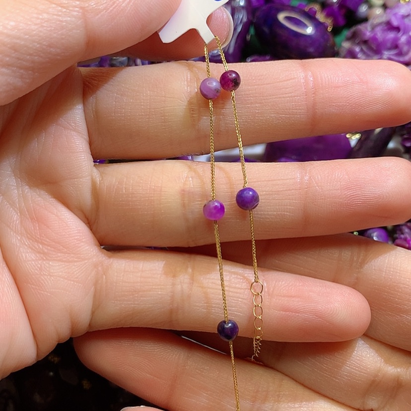 【闪购商品】苏纪石（舒俱来）手链18K金镶嵌