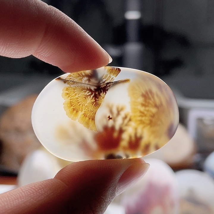 玛瑙/玉髓未镶嵌吊坠(不含链)有瑕疵