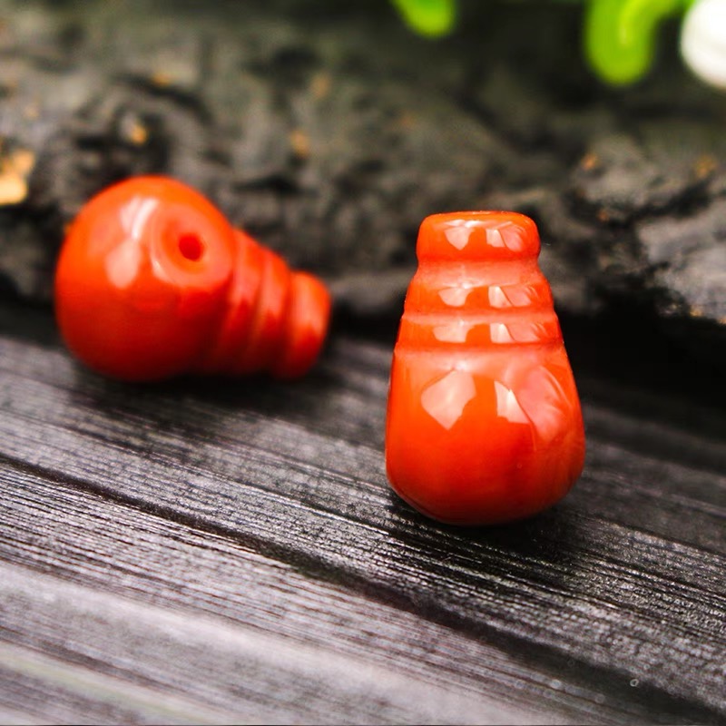 南红卡11*17三通一颗川料瓦西配饰