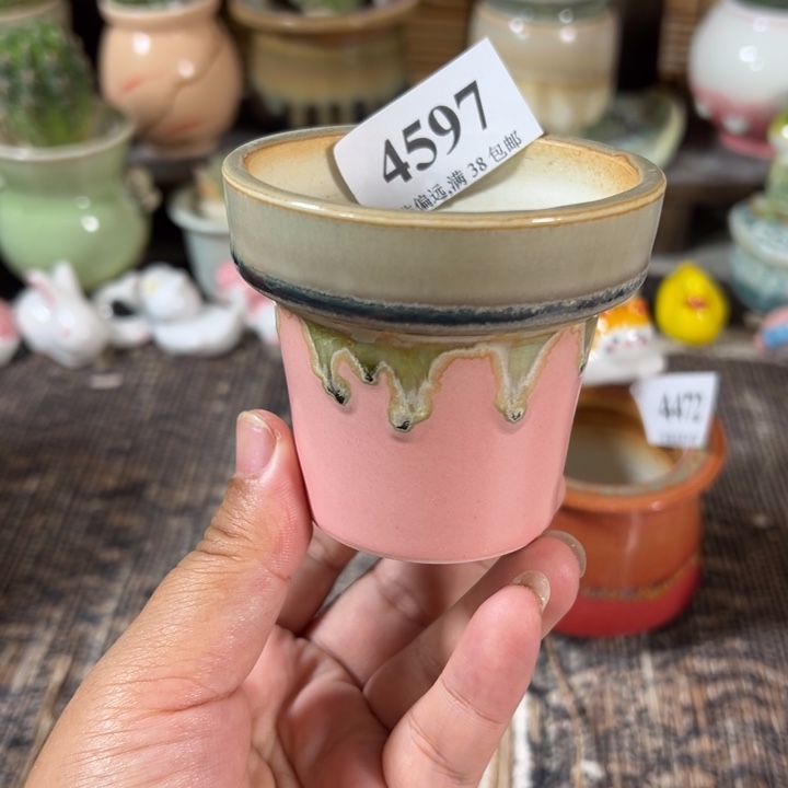口6 手工花盆满30包邮