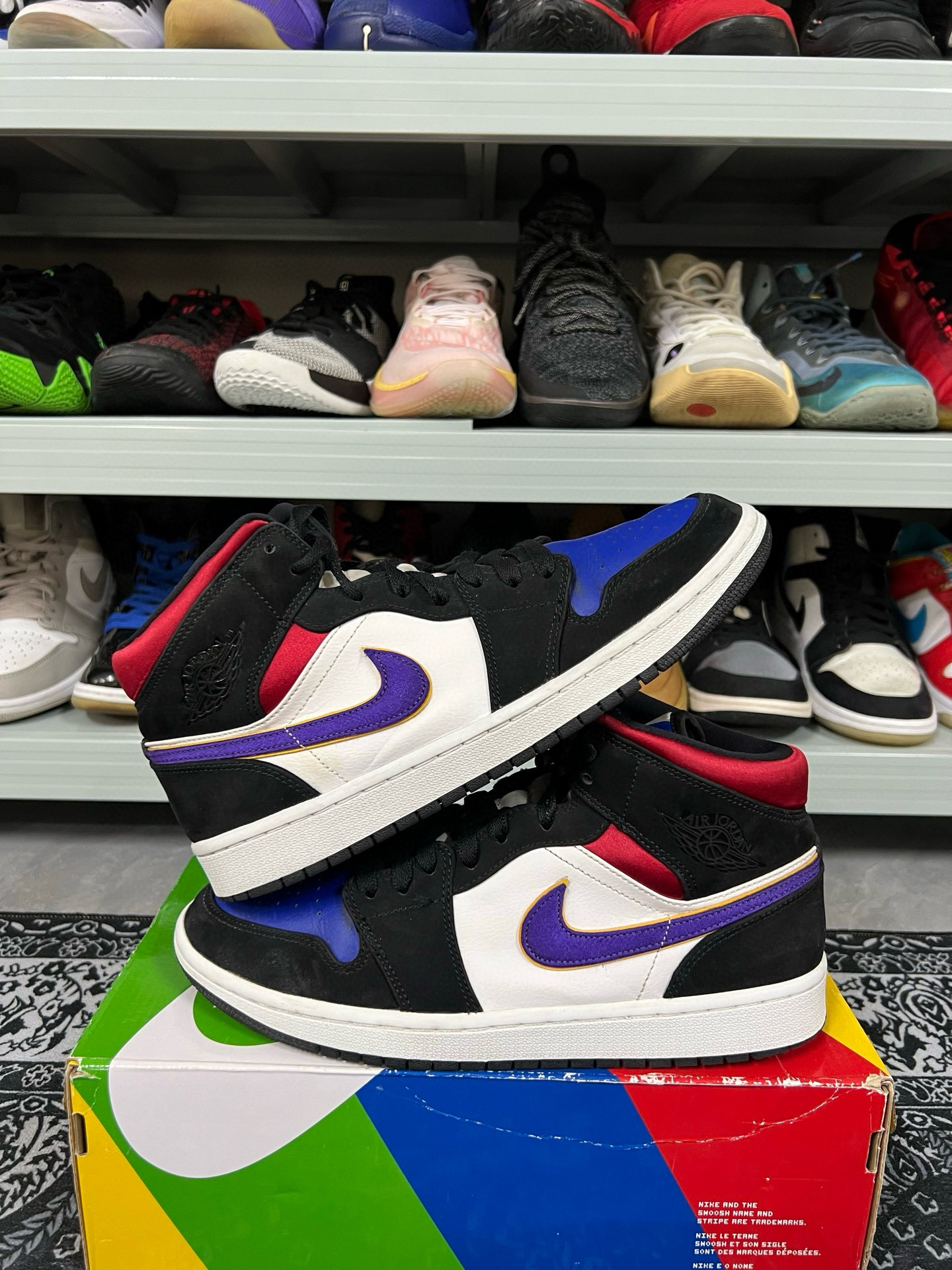 90新 maje 43码/aj1湖人休闲鞋/二手正品