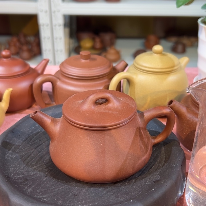 茶案紫砂瓦瓢150cc紫泥