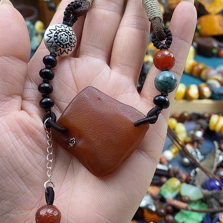 蜜蜡未镶嵌项链项链