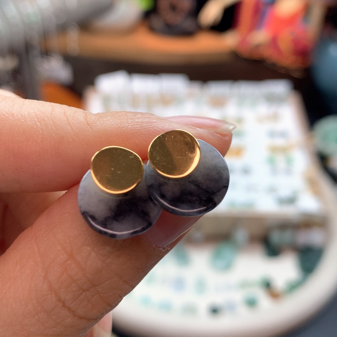 颈饰银S925镶嵌翡翠小**儿