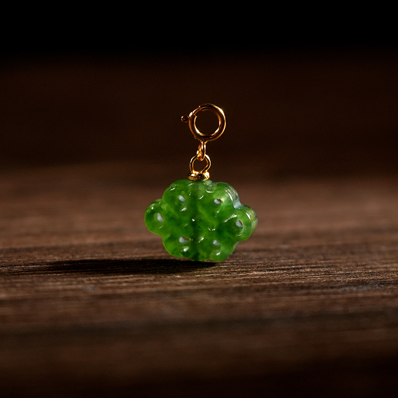 【老掌柜】和田玉/碧玉中国结吊坠  B122519