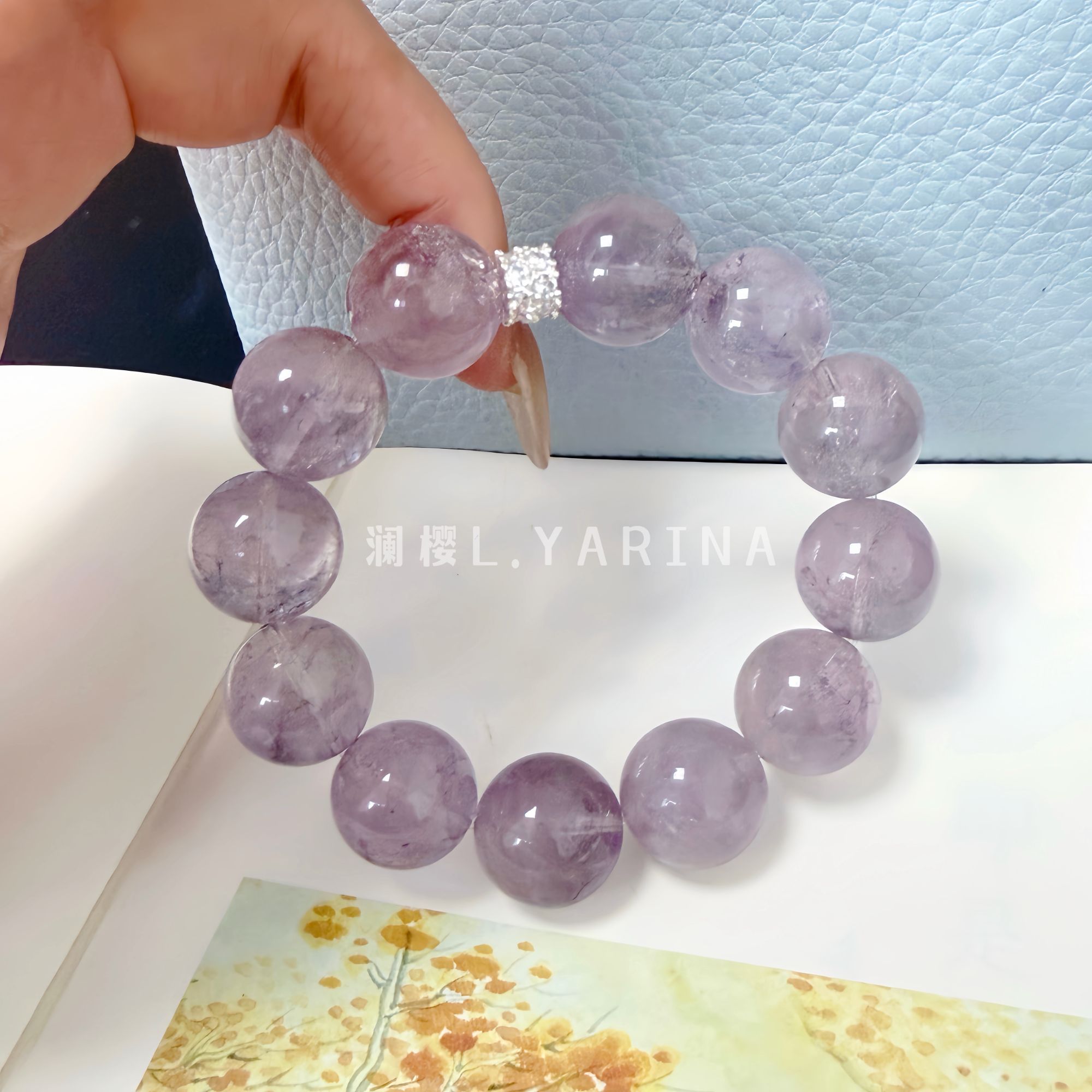 【莫奈的画布】纯天然兔毛紫水晶高级显白设计款