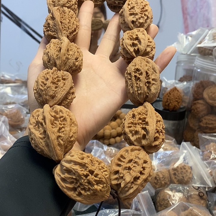 文玩核桃把件38大古石手持