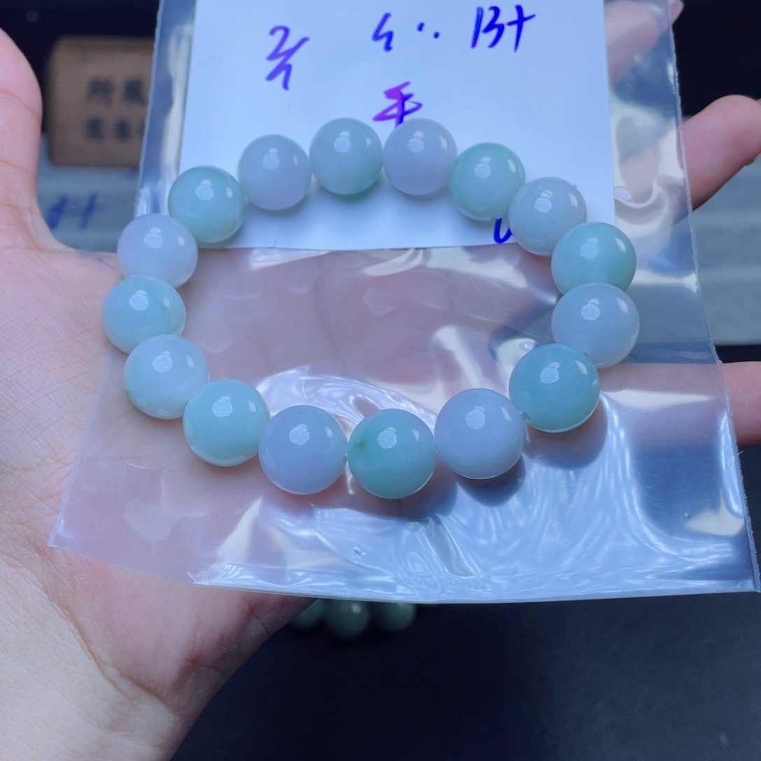 定制翡翠未镶嵌平*珠串