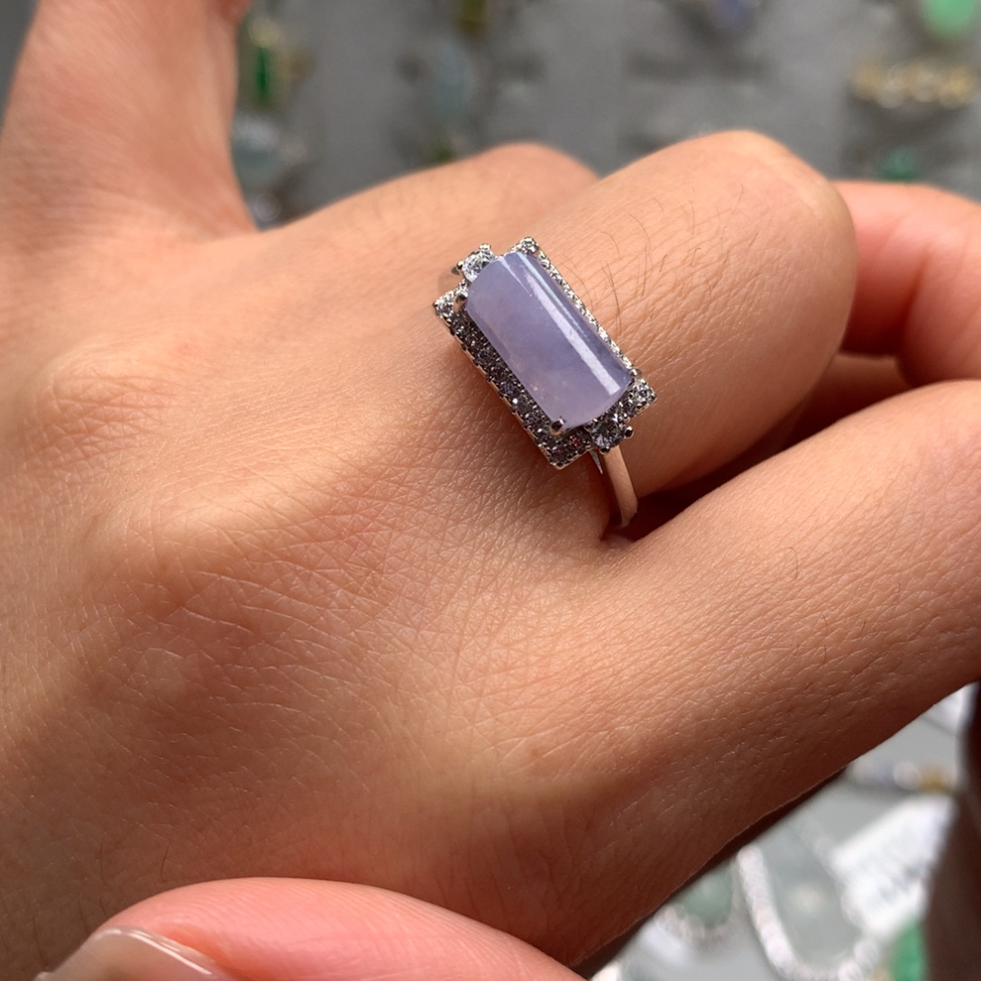 L***e翡翠银S925镶嵌戒指戒指