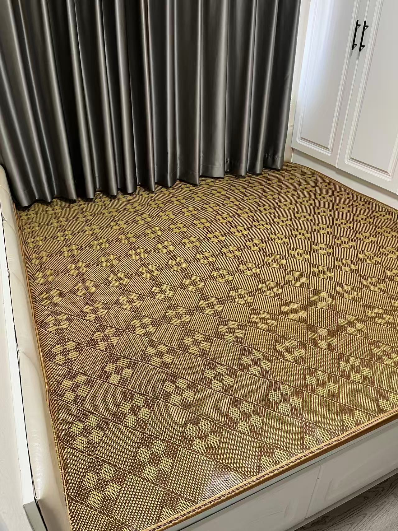 中厚款6-7毫米九宫格榻榻米农村火炕专用藤席(不支持7天无理由）