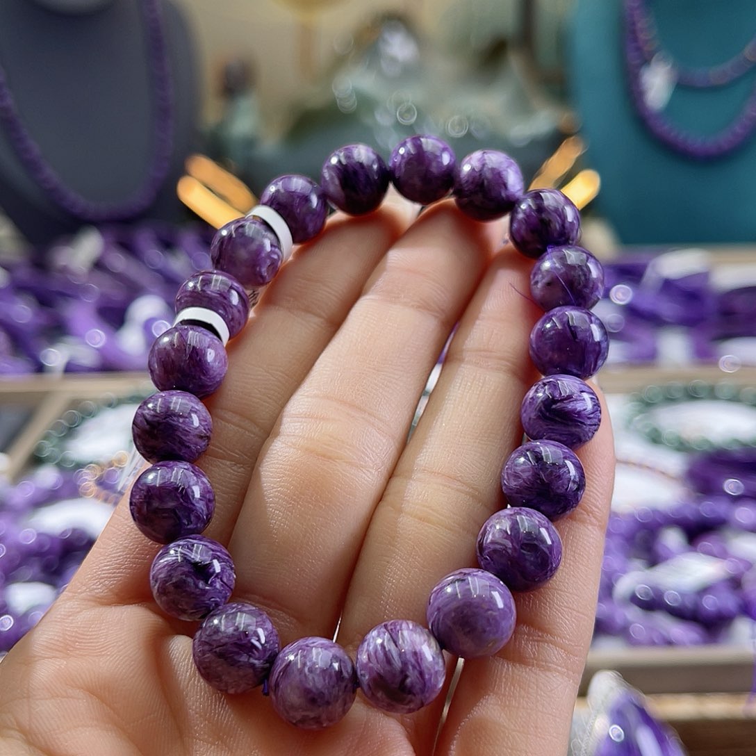 查罗石（紫龙晶）未镶嵌手串10