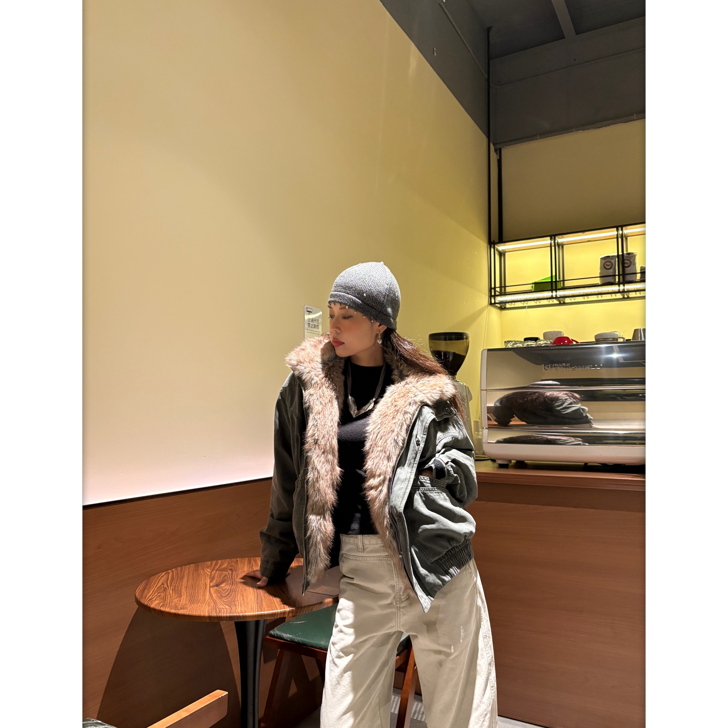 Uninhabitable 冬季加厚棉服！ 毛领可拆！做旧廓形休闲棉衣厚夹克