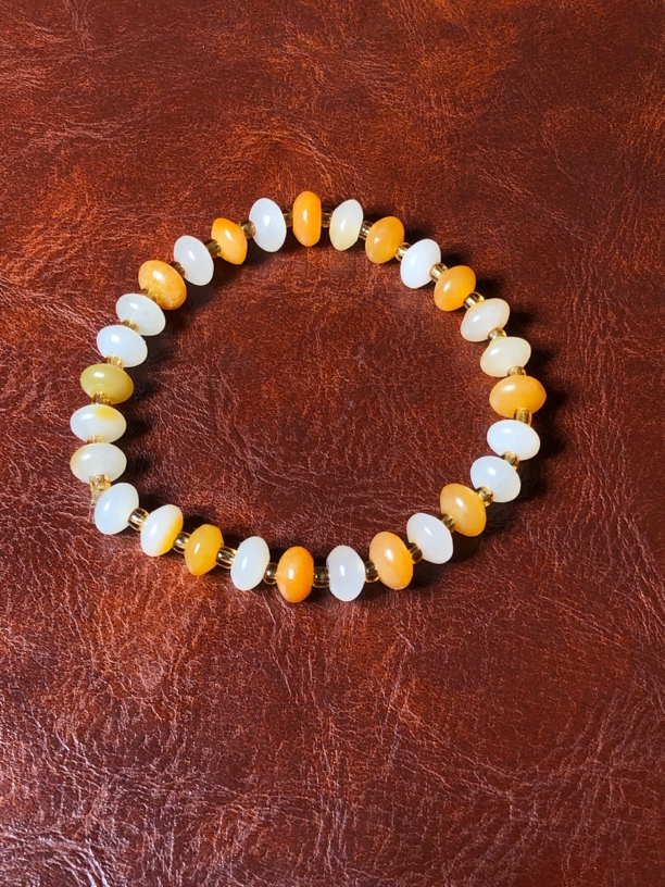 新疆和田玉算盘珠手链