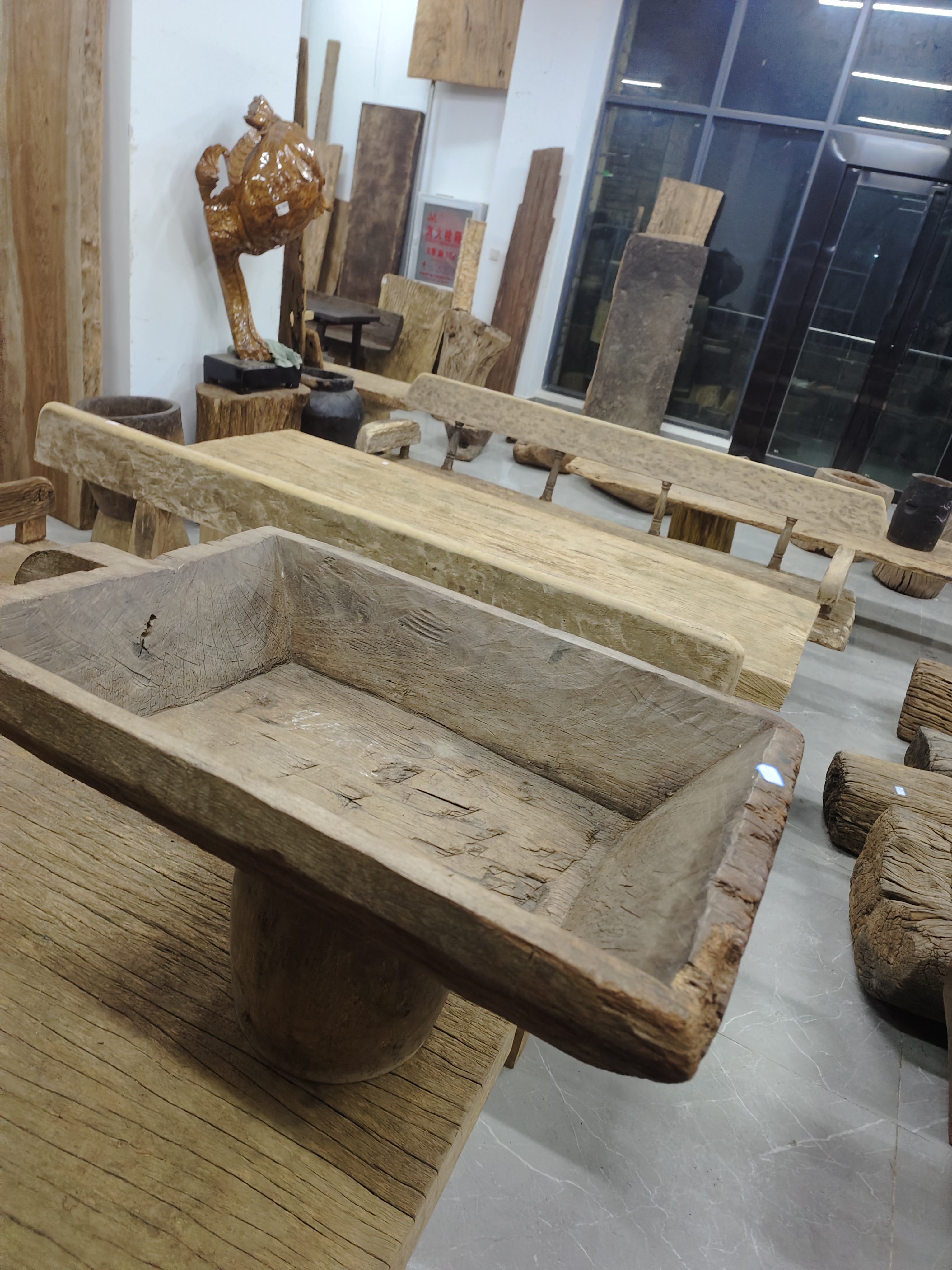 民间使用风化木木盆