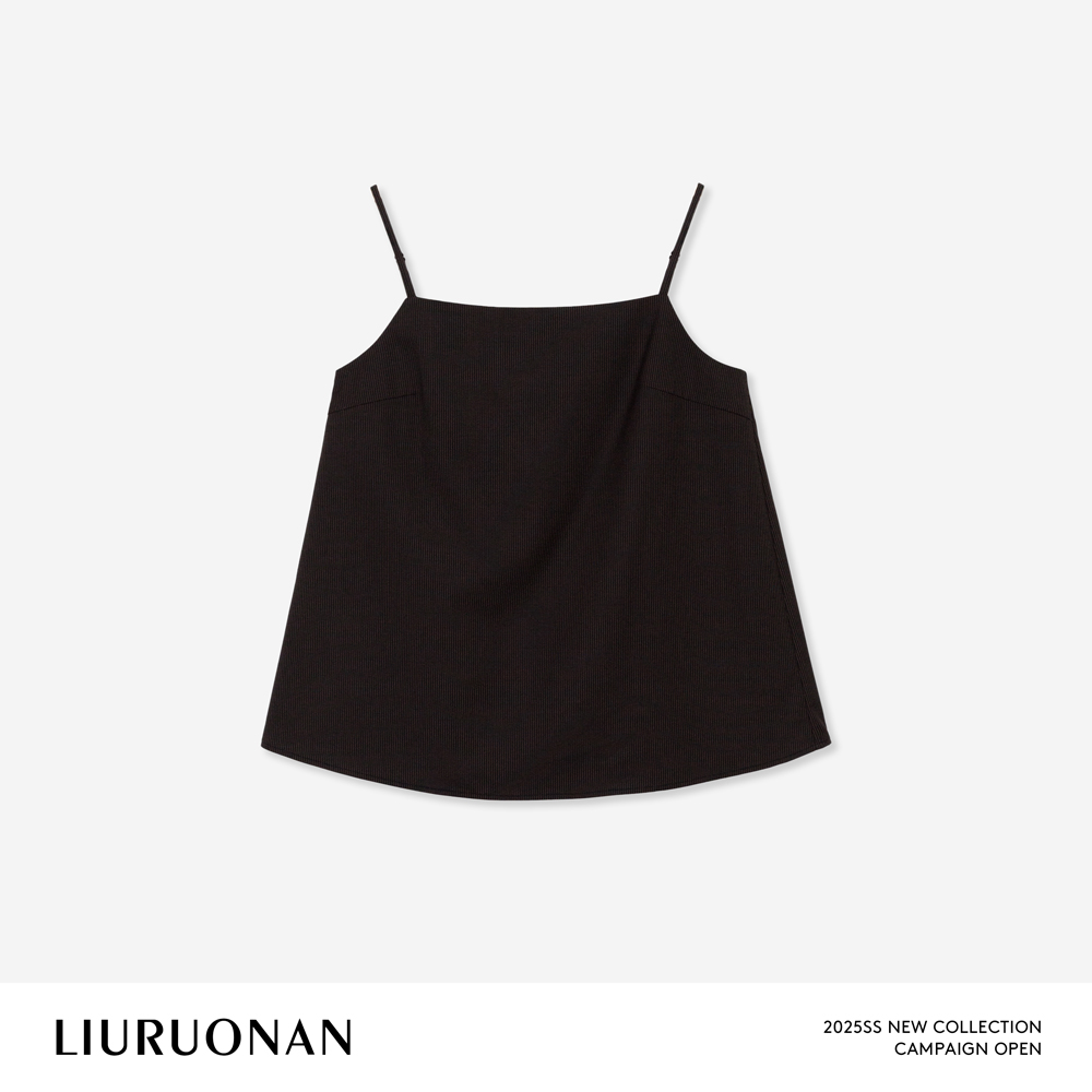 LIURUONAN 25SS【细肩带西装背心】夏季黑色内搭吊带无袖小背心女
