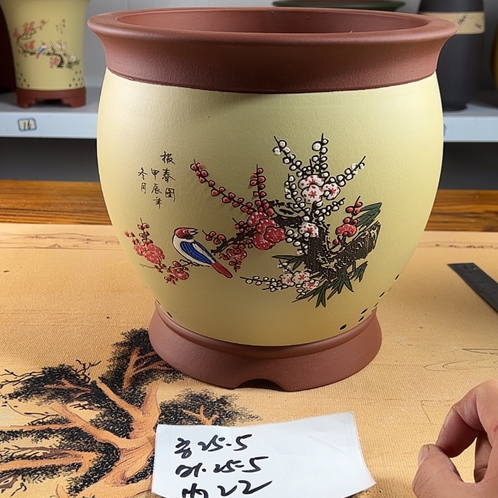 紫砂花盆紫砂兰花盆63