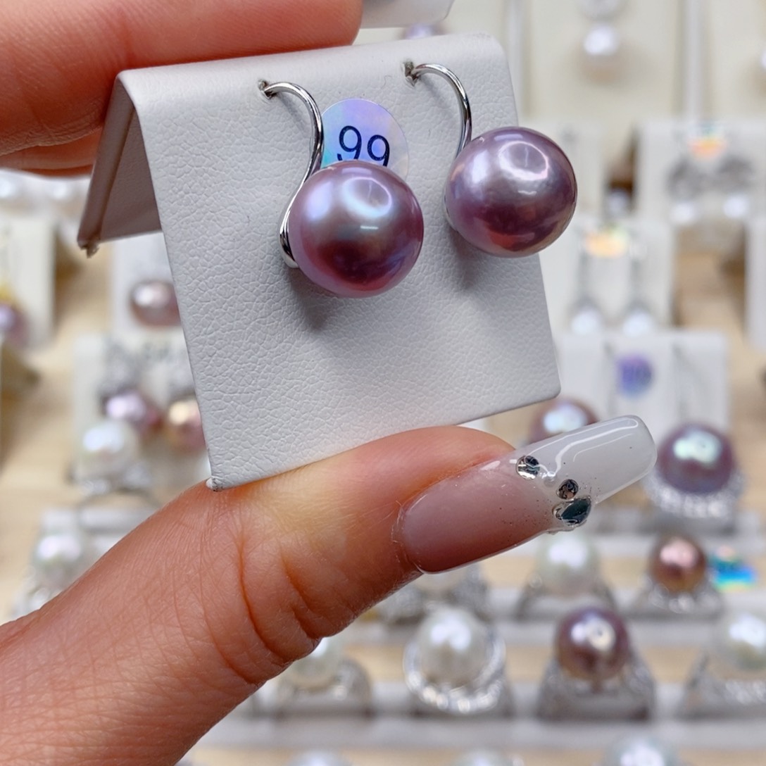 淡水珍珠耳饰合金