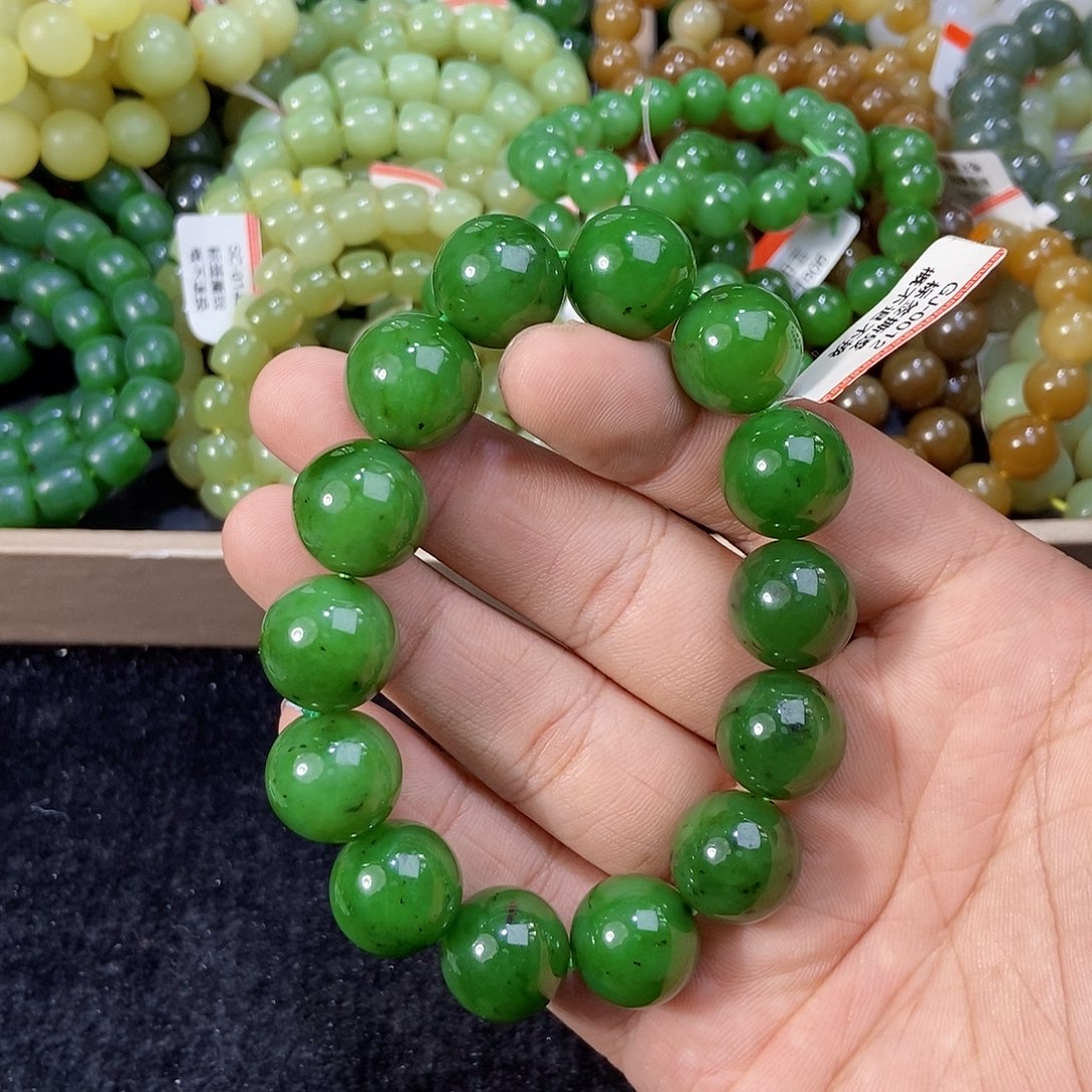 手串未镶嵌和田玉纯天然卡16碧玉3号矿多样性发一