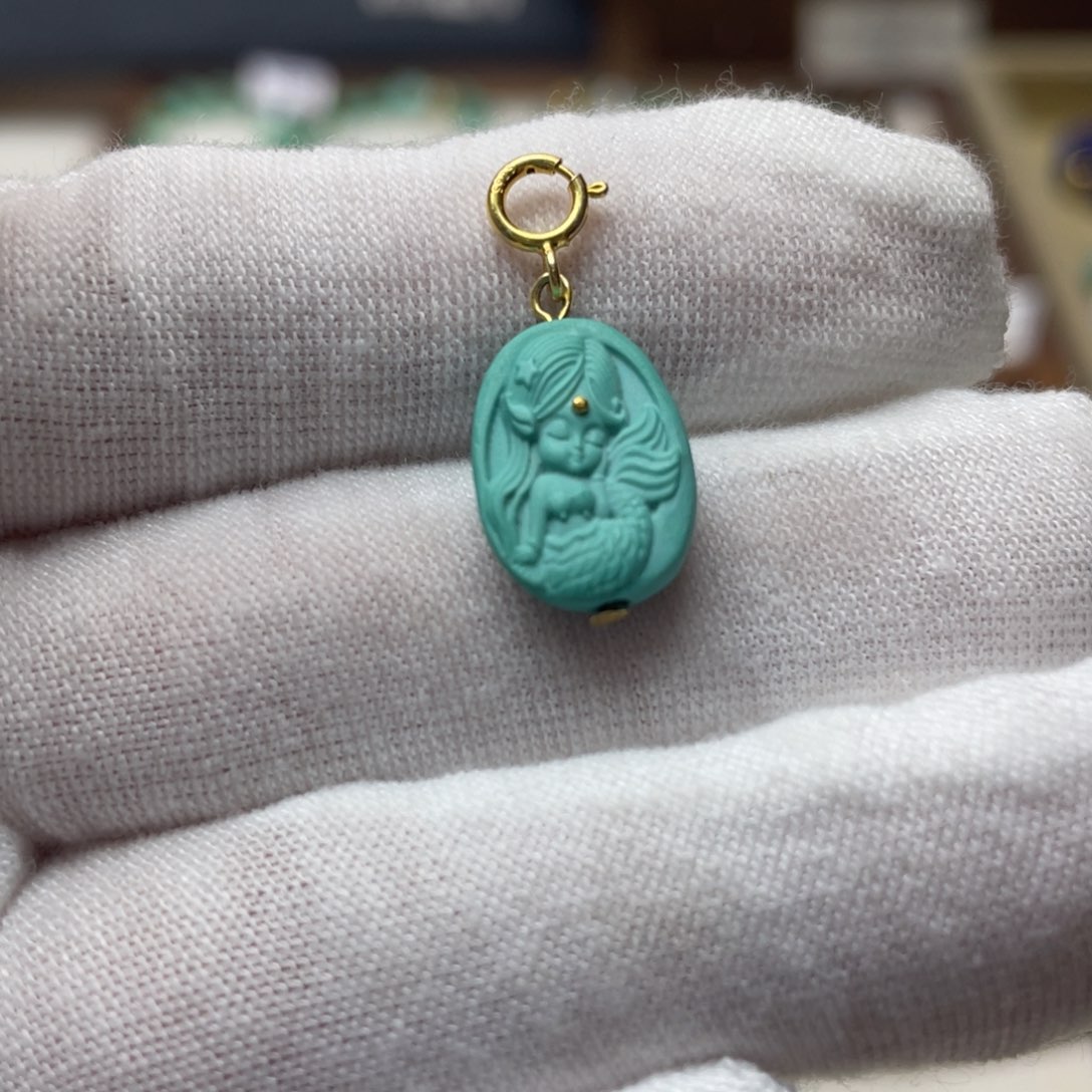 银S925镶嵌绿松石珠宝奇石