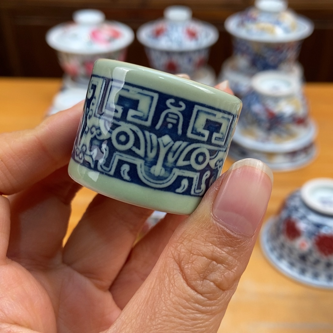 手绘现代茶具非古董
