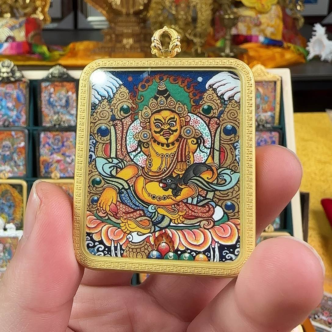 吊坠李*生黄cc唐卡清货，热贡纯手绘！