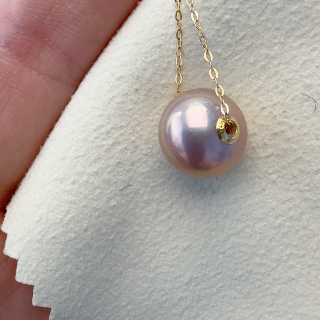 18K金镶嵌淡水珍珠颈饰@@bd143