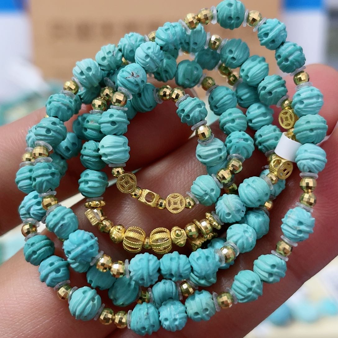 绿松石配饰18K金镶嵌