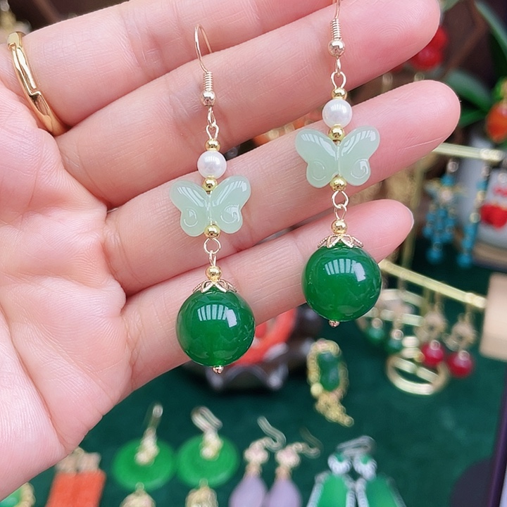 玛瑙/玉髓耳钉合金