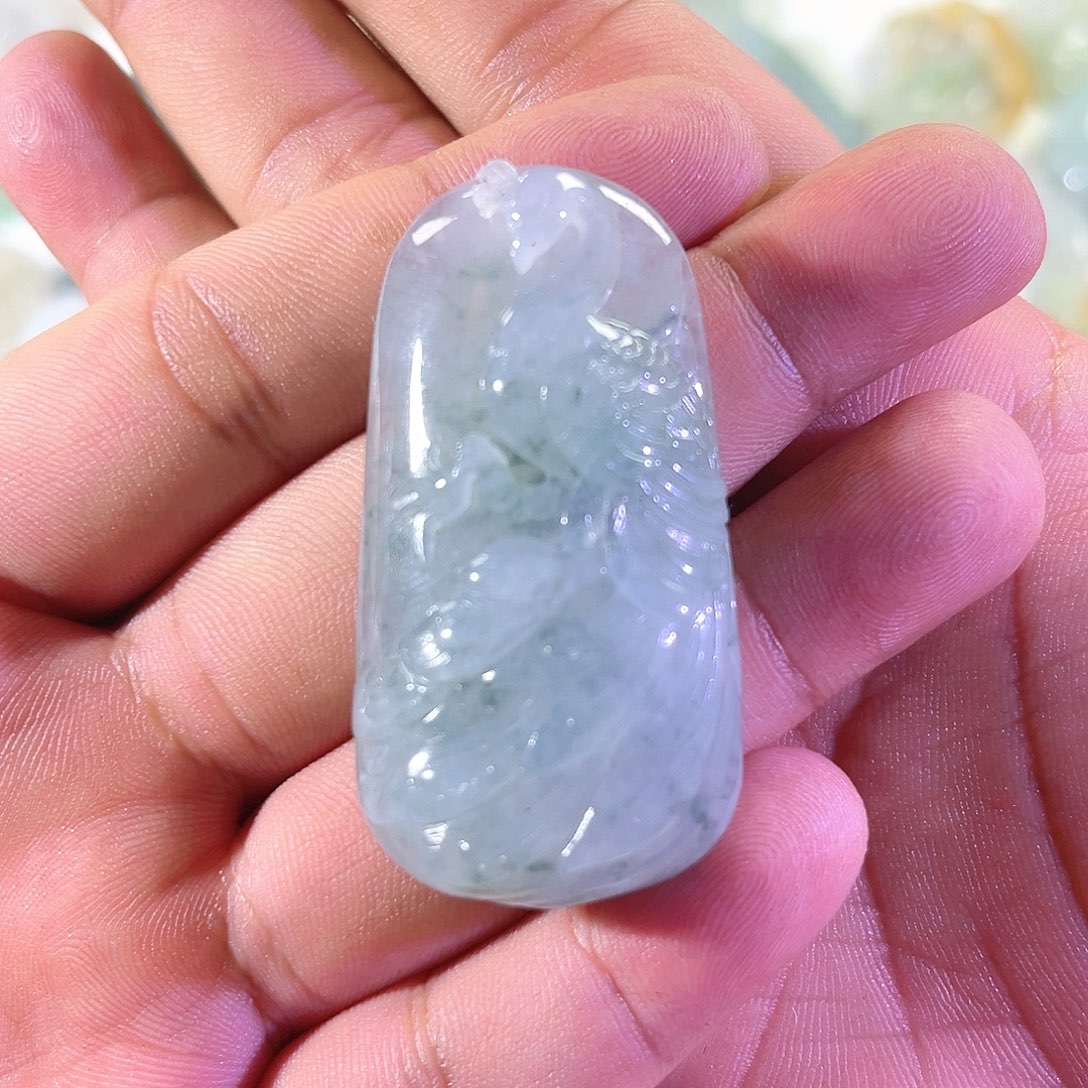 【闪购商品】翡翠未镶嵌颈饰孔雀