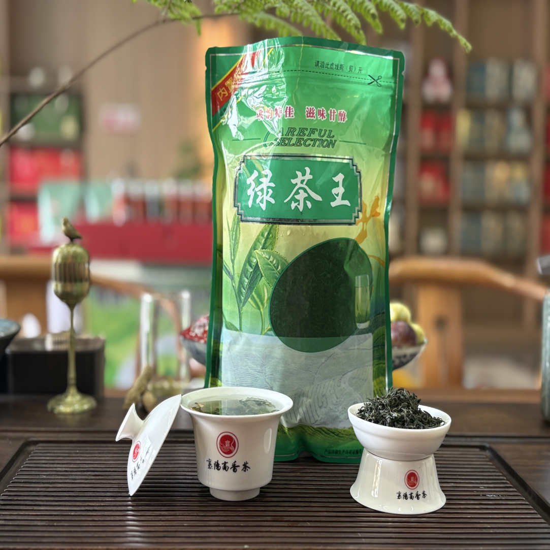 襄阳高香茶盛康回龙观绿茶2025年春茶大叶茶炒青
