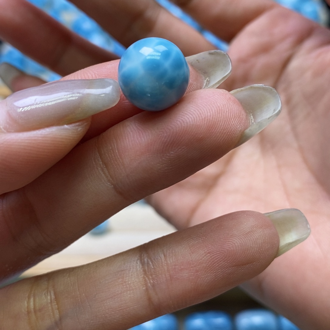 阿***彩针钠钙石（海纹石）未镶嵌颈饰