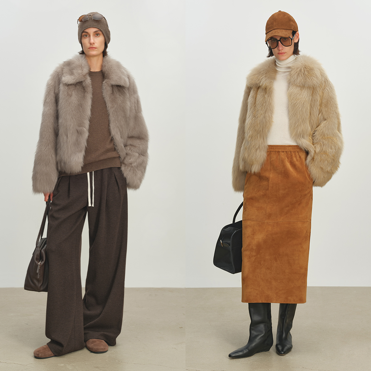 MSBEAST/野兽小姐芬兰皇冠级蓝狐坎毛翻领廓形短款皮草丨沐雪极光