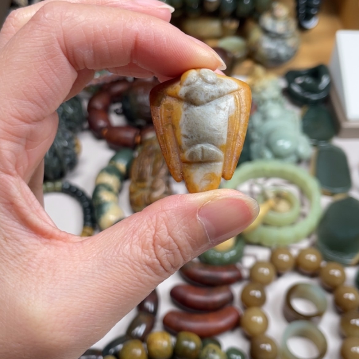 【闪购商品】岫岩河磨玉（透闪石质玉）挂件未镶嵌