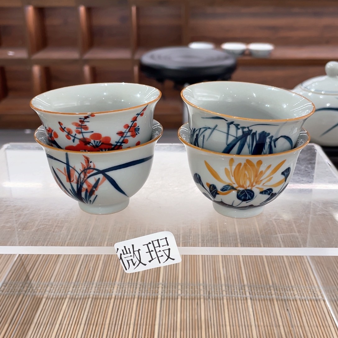 釉下彩纯手绘微瑕