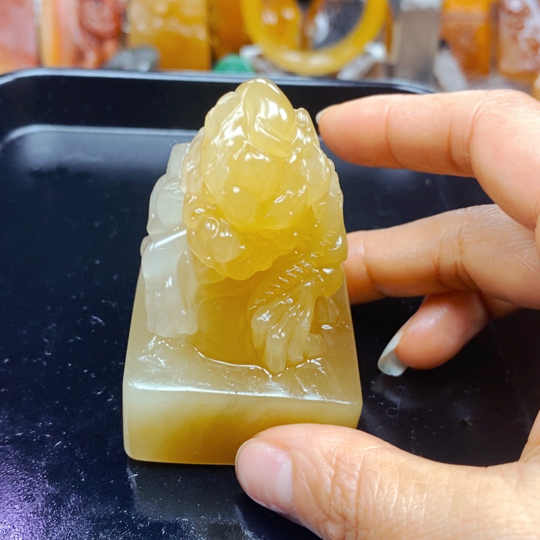 石英质玉（黄龙玉）未镶嵌颈饰