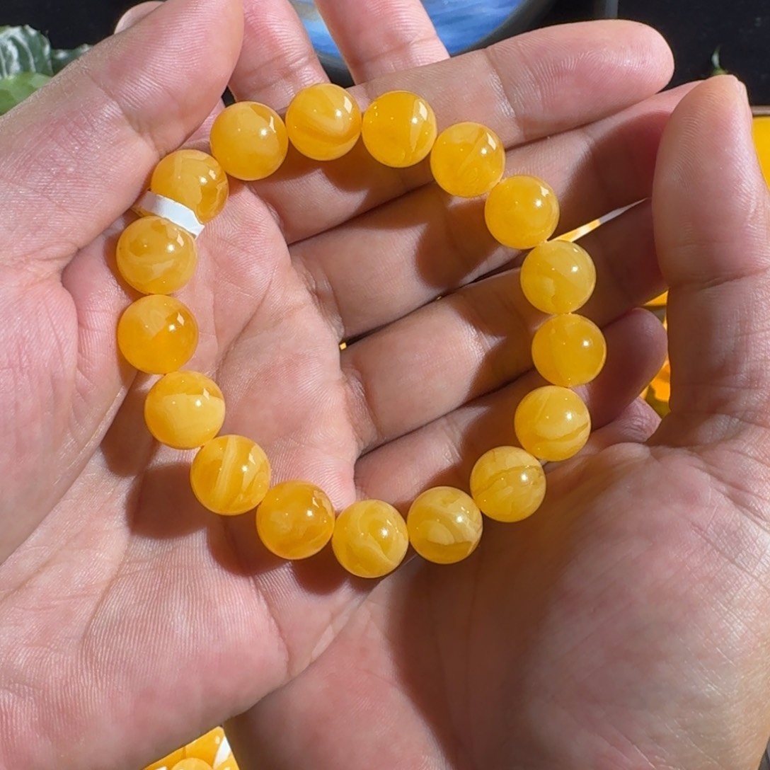 蜜蜡毛衣链未镶嵌