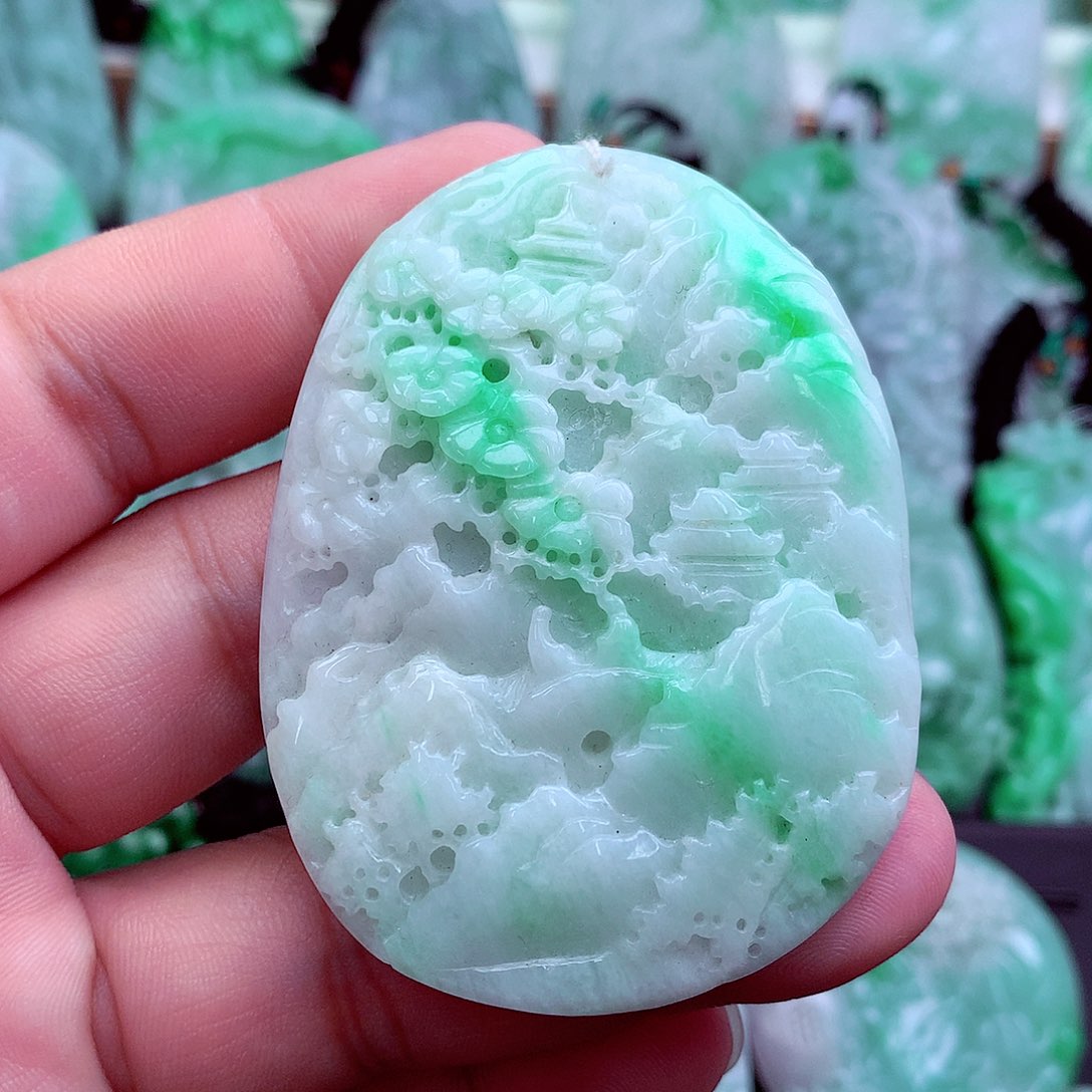 翡翠未镶嵌吊坠(不含链)