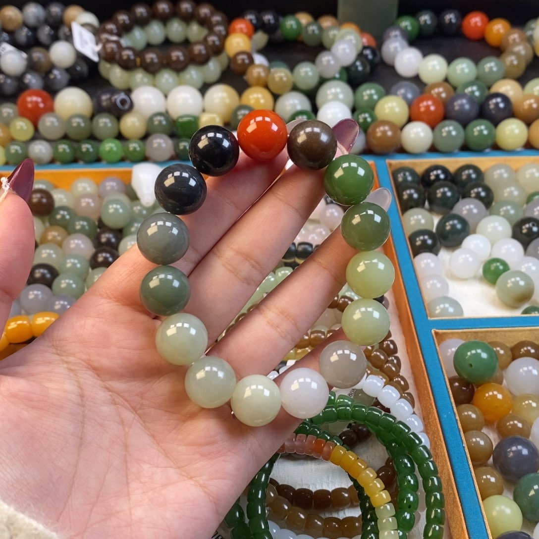 和田玉福利多宝手串未镶嵌z 14