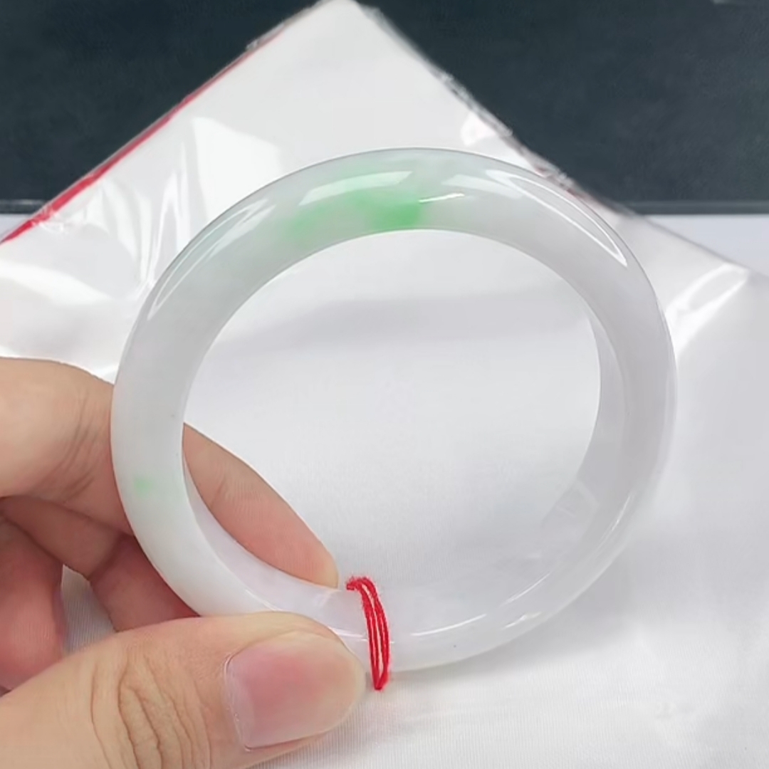 缅甸天然翡翠a货手镯圈口 57.8 （40205）