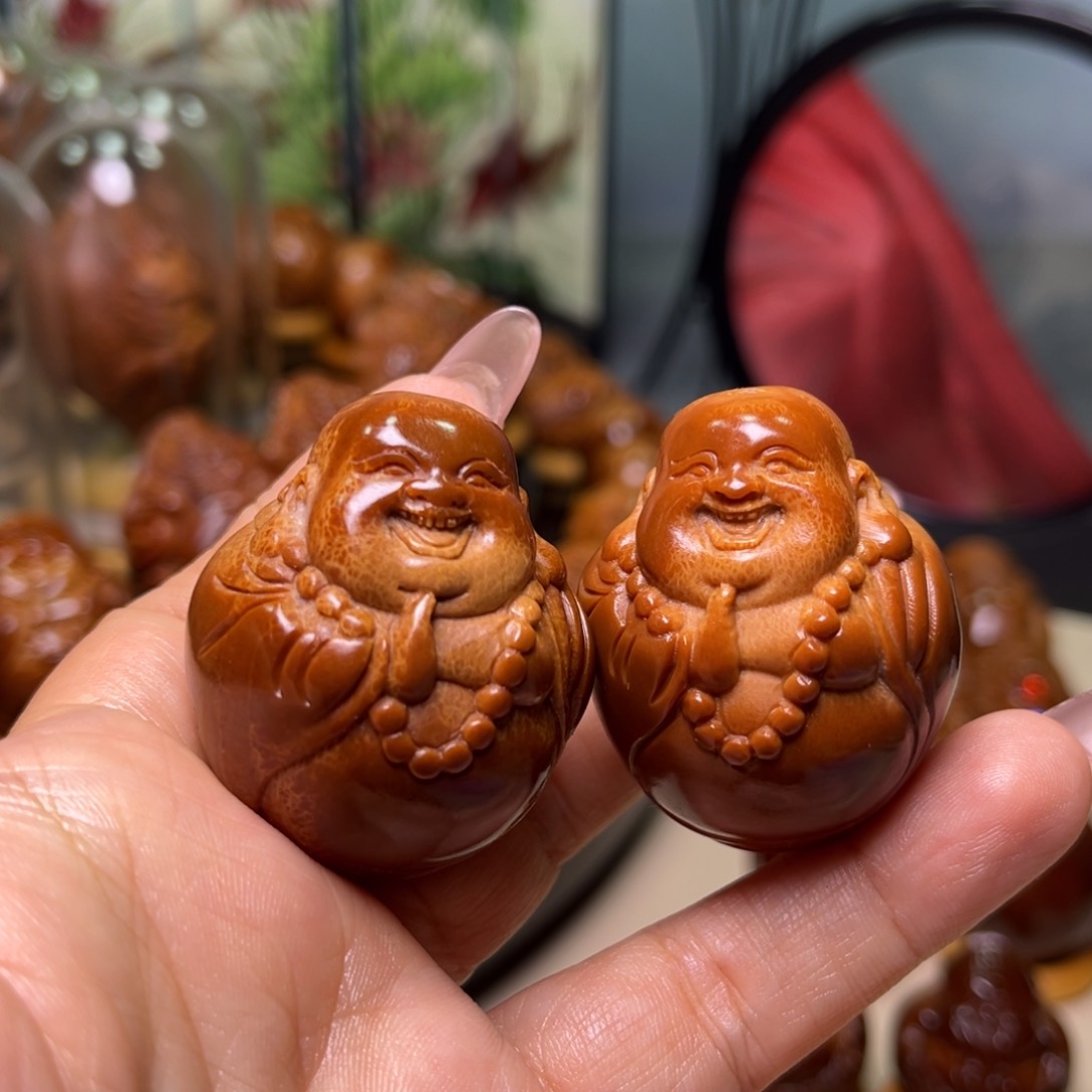 橄榄核手串/手链弥勒一对