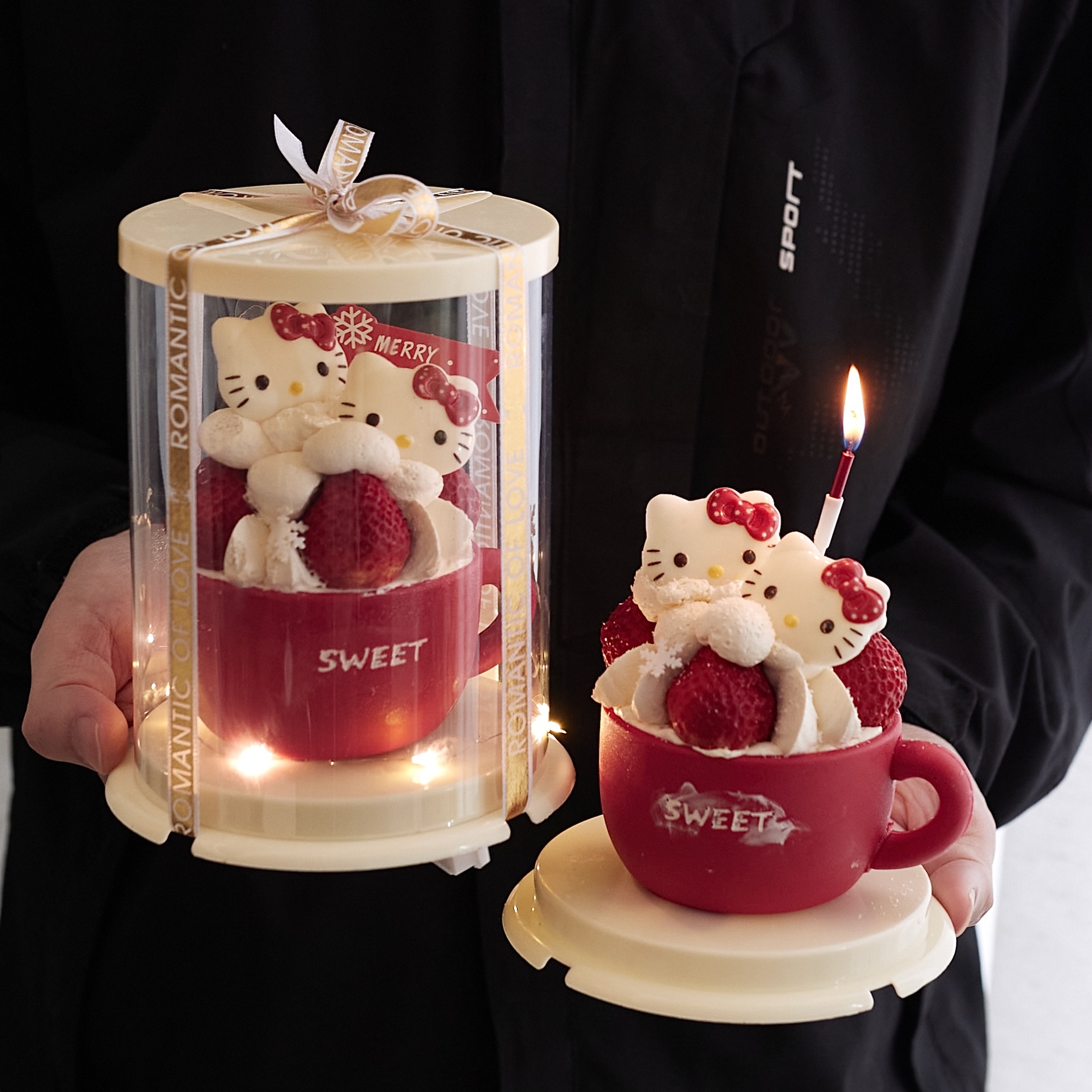 【佳妍老师】圣诞节巧克力杯子kitty猫蛋糕装饰雪人苹果壳空心苹果