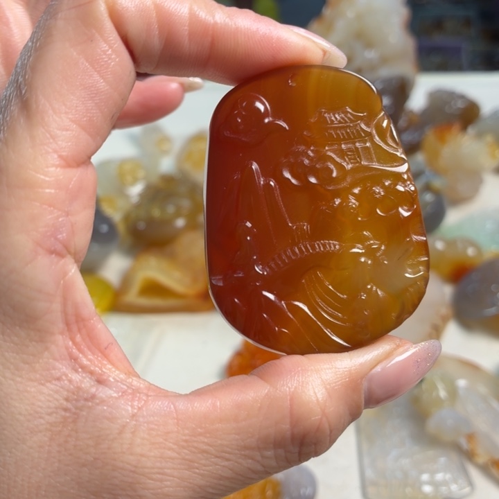 玛瑙/玉髓未镶嵌吊坠(不含链)