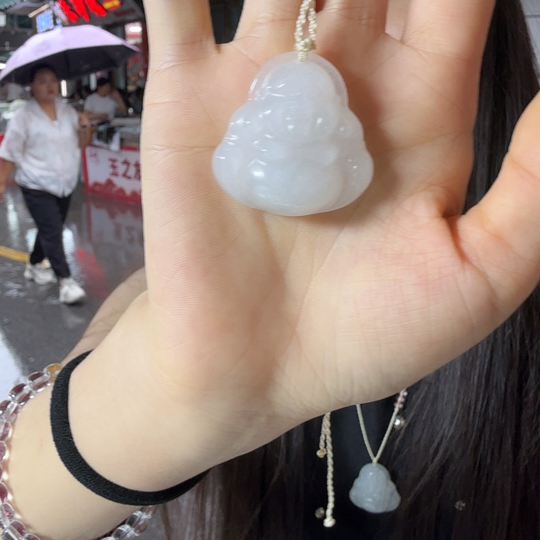 石英质玉（天山翠）未镶嵌吊坠(赠链)天山翠35佛公