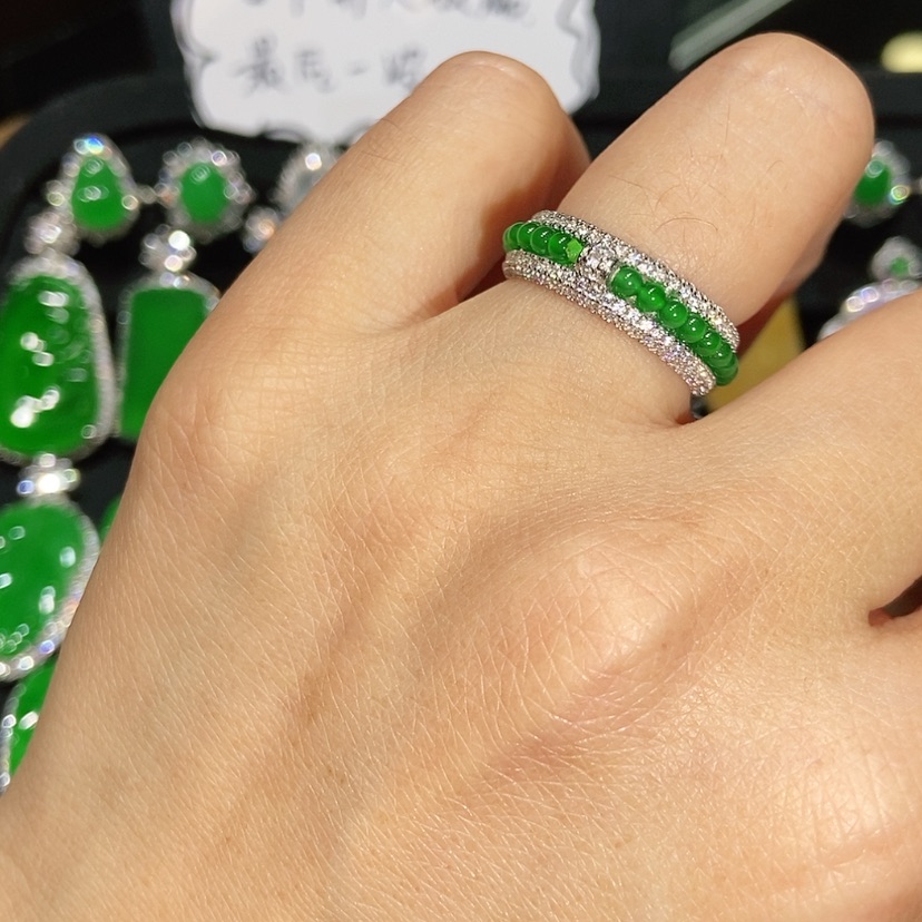 【闪购商品】翡翠戒指未镶嵌天然翡翠