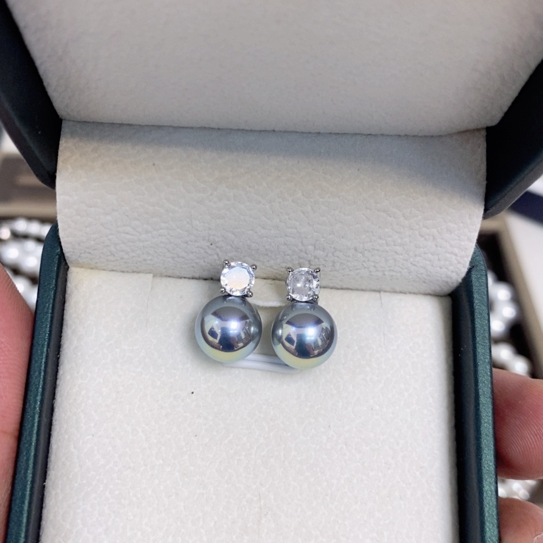 非金属无925银10m极光耳钉