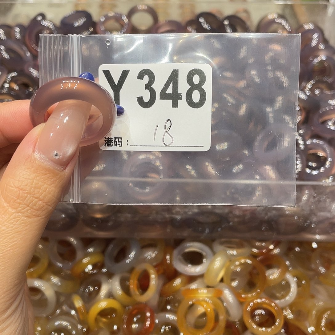 玛瑙/玉髓未镶嵌戒指348